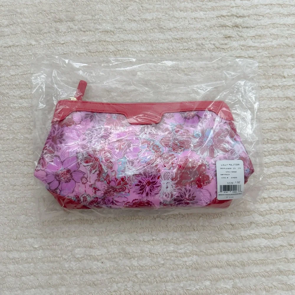 NWT Lilly Pulitzer Floral Pink and Red Women's Pouch